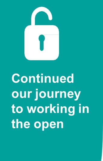 Logo showing an unlocked padlock to represent openness